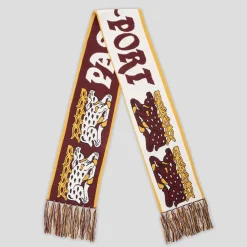 Pass~Port Antler Scarf - Maroon / Gold
