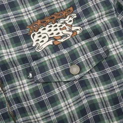 Pass~Port Antler Zip Flannel Jacket - Navy / Green