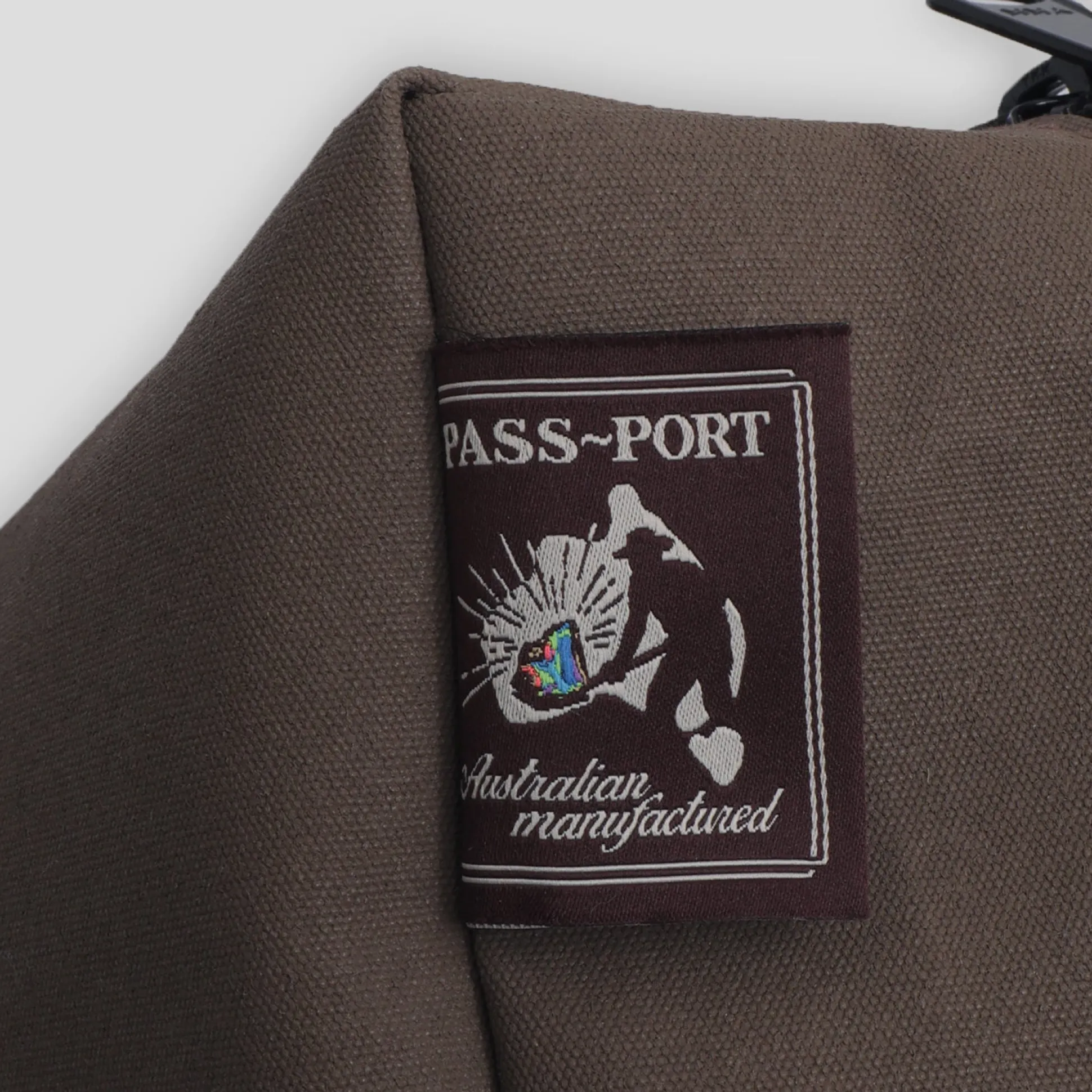 Pass~Port Australian Manufactured Travel Tote Bag - Brown