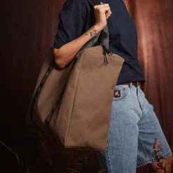 Pass~Port Australian Manufactured Travel Tote Bag - Brown