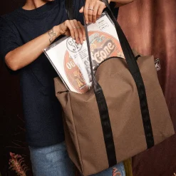 Pass~Port Australian Manufactured Travel Tote Bag - Brown