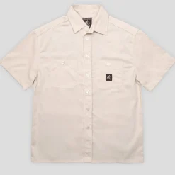 Pass~Port Australian Manufactured Short Sleeve Work Shirt - Natural