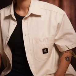 Pass~Port Australian Manufactured Short Sleeve Work Shirt - Natural