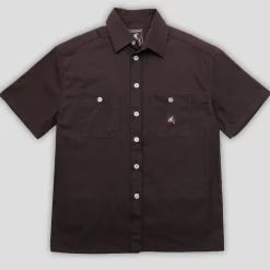 Pass~Port Australian Manufactured Short Sleeve Shirt - Dark Chocolate