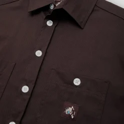 Pass~Port Australian Manufactured Short Sleeve Shirt - Dark Chocolate