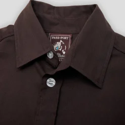 Pass~Port Australian Manufactured Short Sleeve Shirt - Dark Chocolate