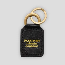 Pass~Port Australian Manufactured Leather Key Fob - Black