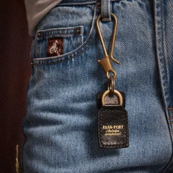 Pass~Port Australian Manufactured Leather Key Fob - Black