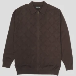 Pass~Port Brasco Zip Long Sleeve Knit - Choc