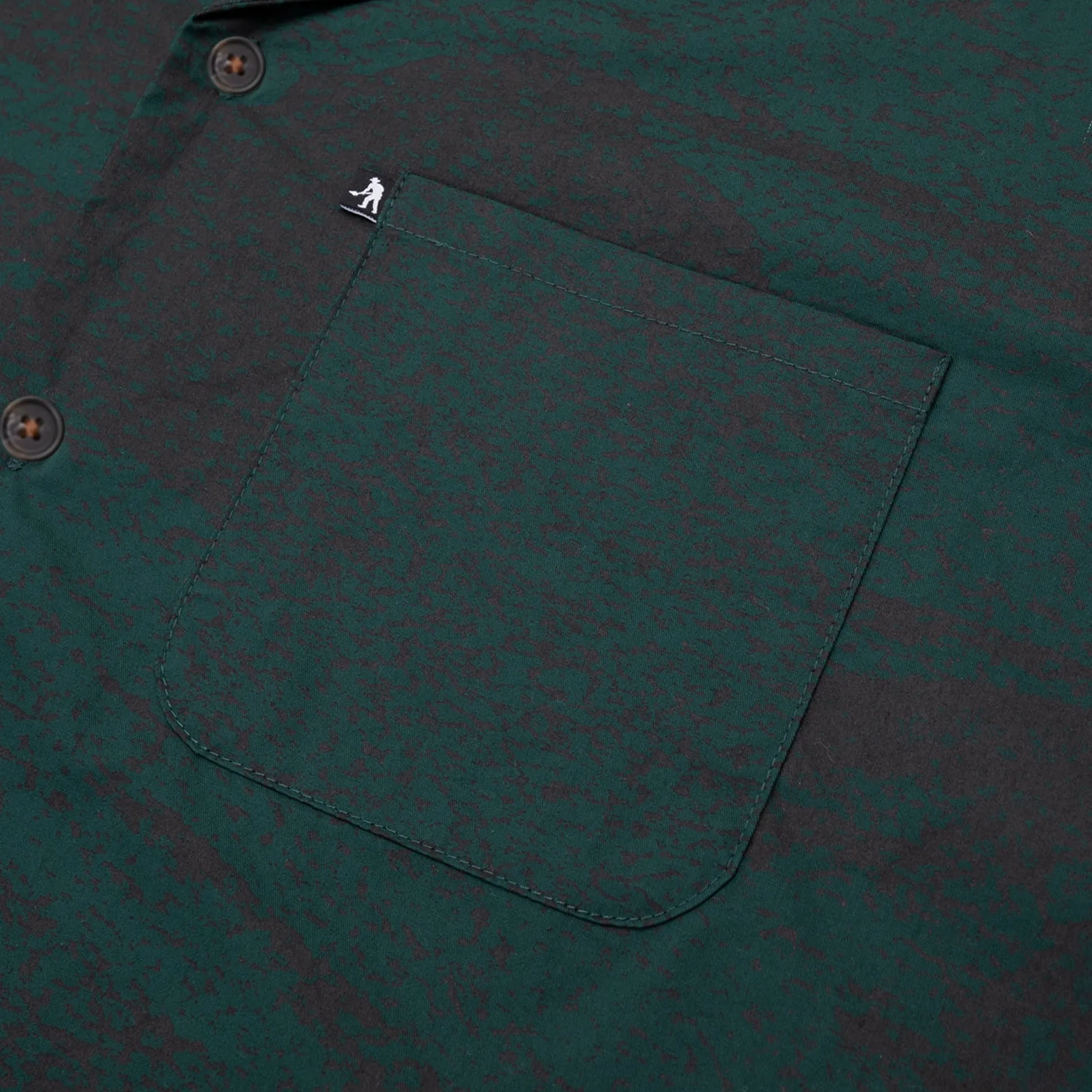 Pass~Port Cave~in Casual Shirt - Dark Green