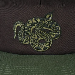 Pass~Port Coiled Workers Cap - Military Green / Chocolate