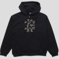 Pass~Port Cowpoke Organic Fleece Zip Hoodie - Black