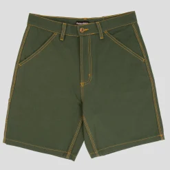 PASS~PORT "DIGGERS CLUB" SHORTS OLIVE - CONTRAST STITCH