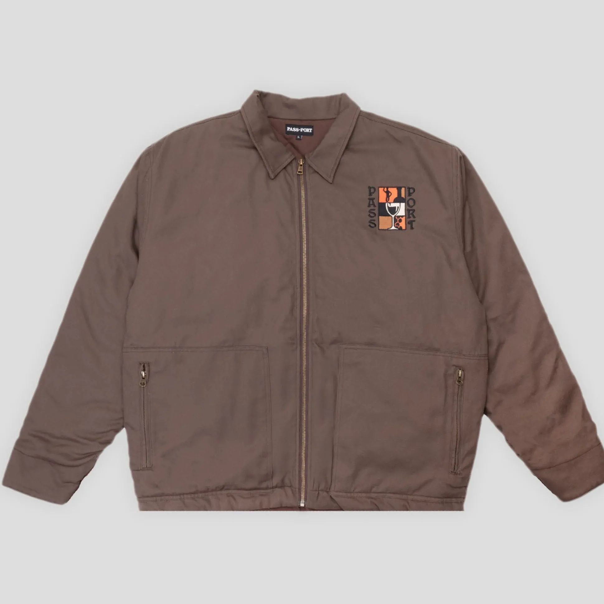 Pass~Port Dine Em' Workers Jacket - Chocolate