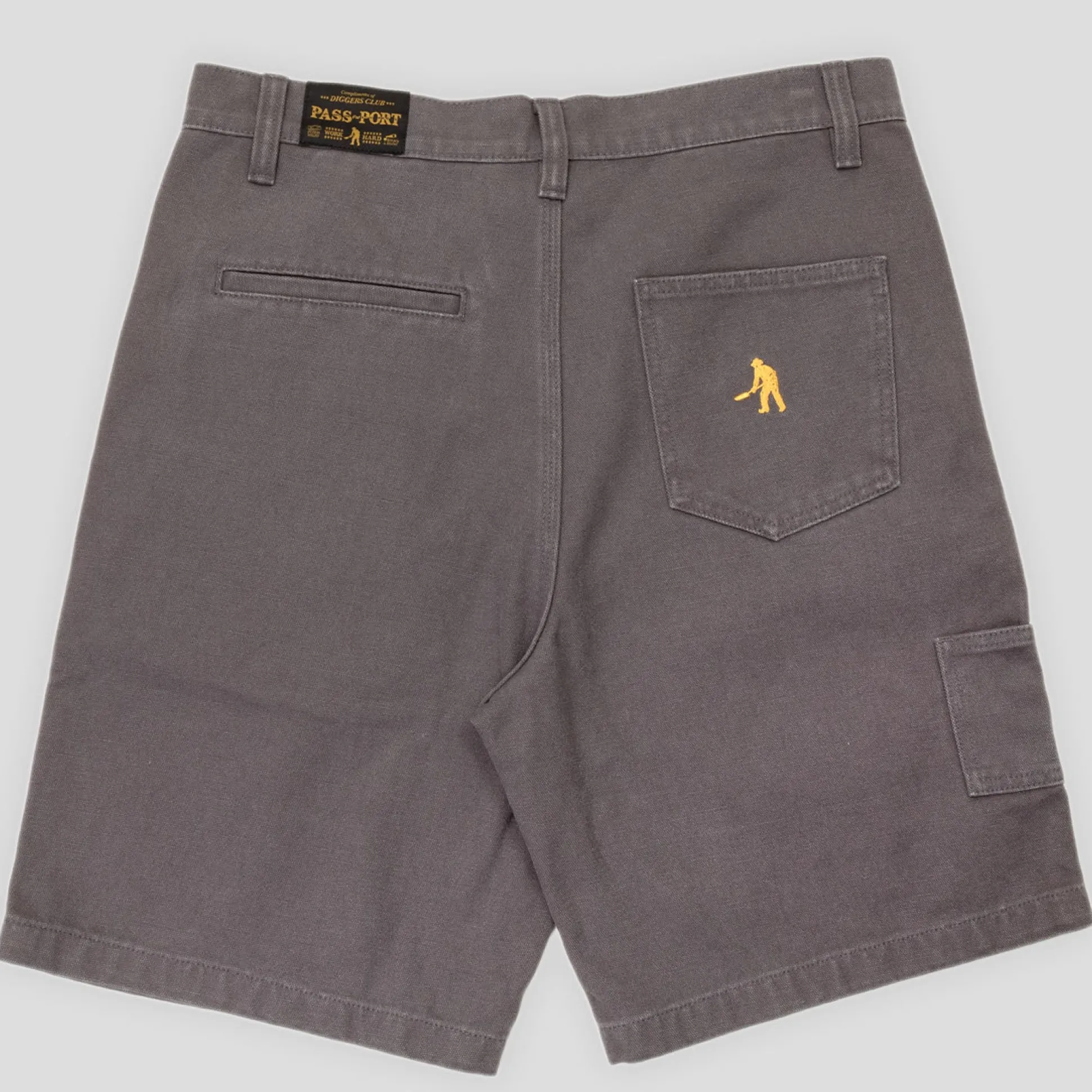 Pass~Port Double Knee Diggers Club Short - Charcoal