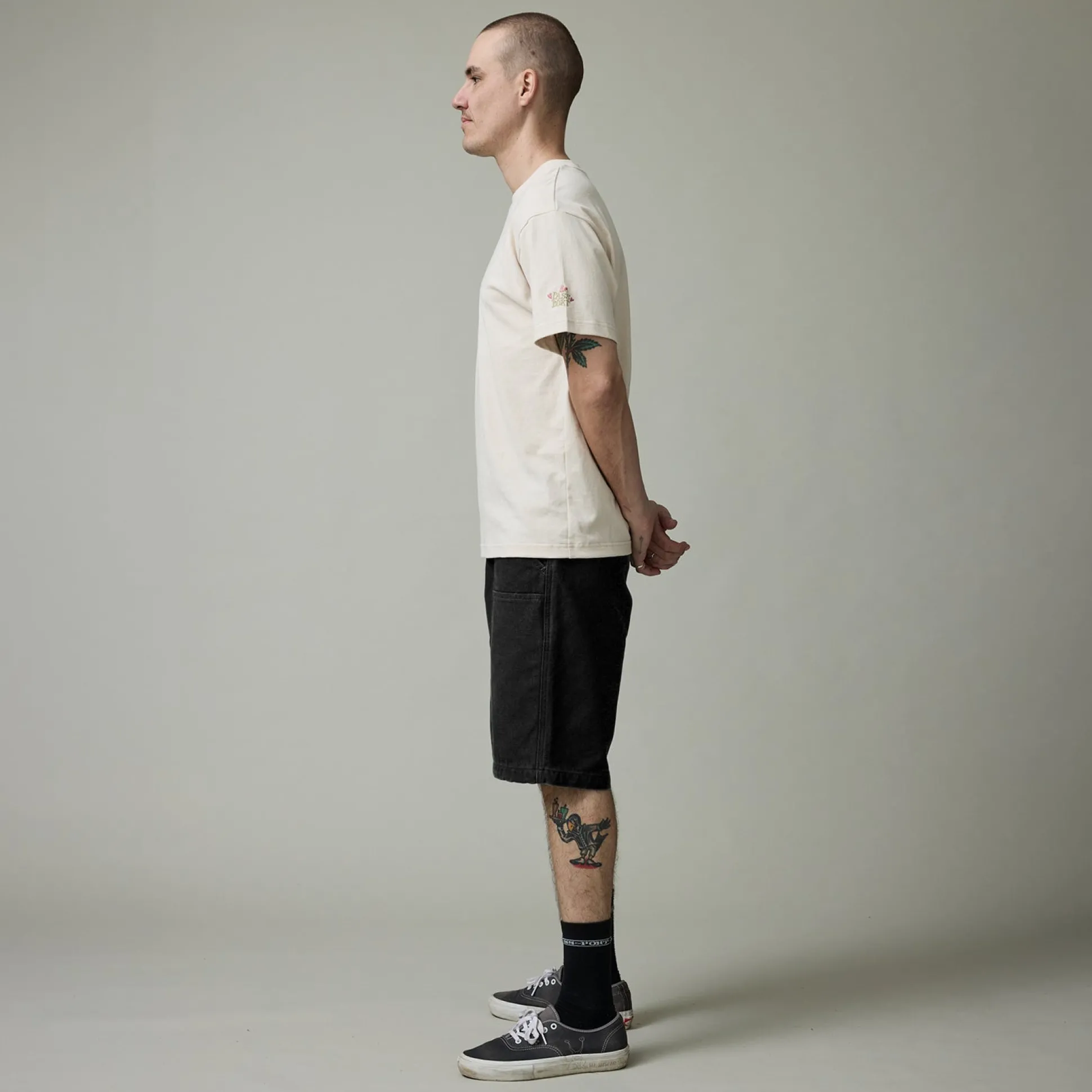 Pass~Port Double Knee Diggers Club Short - Washed Black