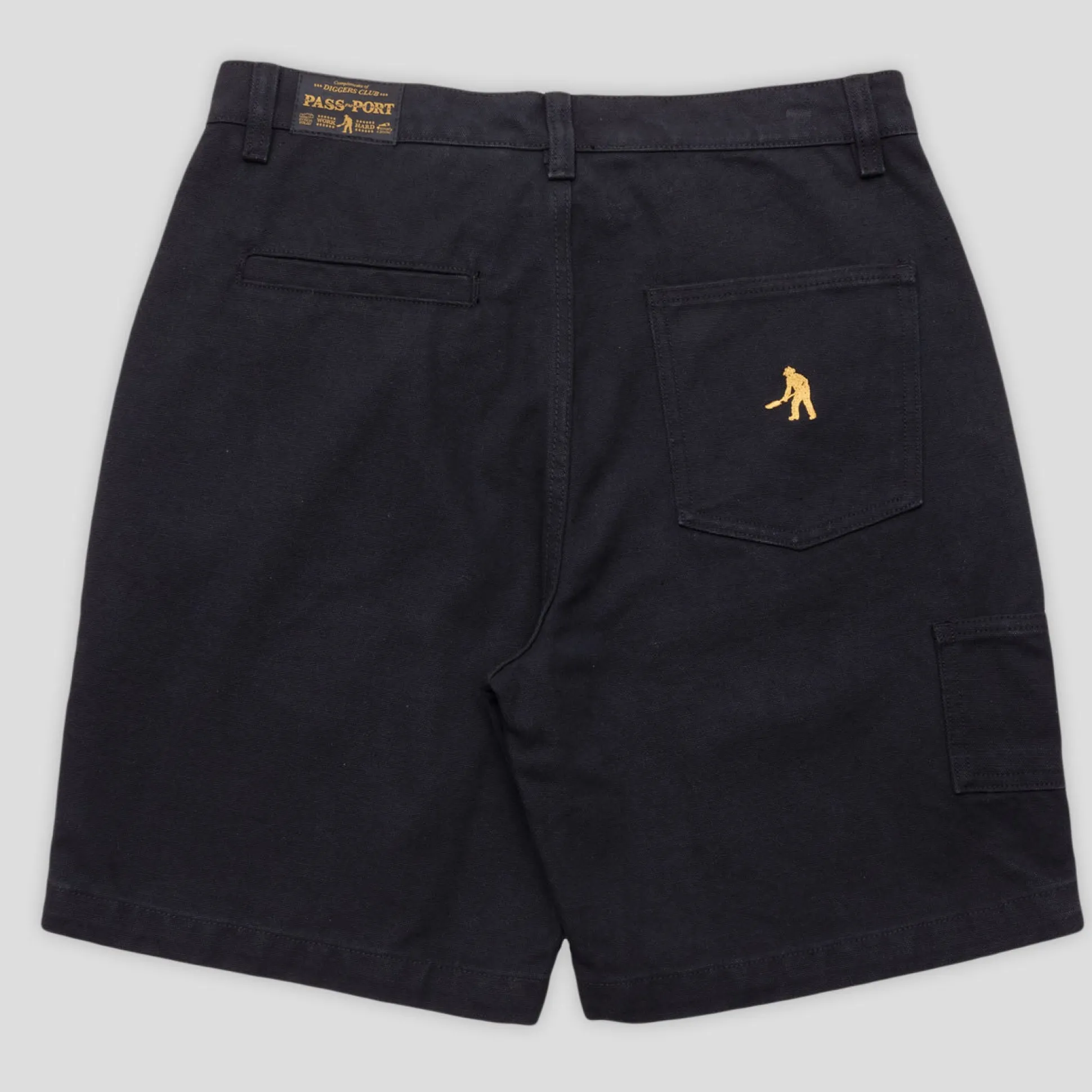 Pass~Port Double Knee Diggers Club Short - Washed Black