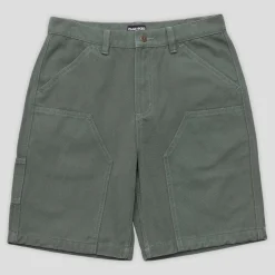 Pass~Port Double Knee Diggers Club Short - Washed Forest Green