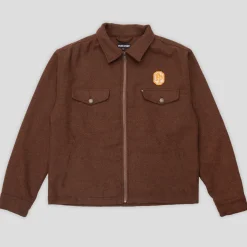 Pass~Port Emblematic Wool Zip Jacket - Brown