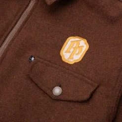 Pass~Port Emblematic Wool Zip Jacket - Brown