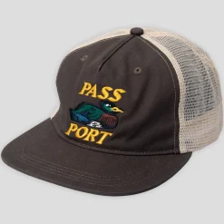 Pass~Port Fast Duck Workers Trucker - Bark / Cream