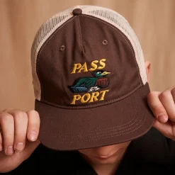 Pass~Port Fast Duck Workers Trucker - Bark / Cream