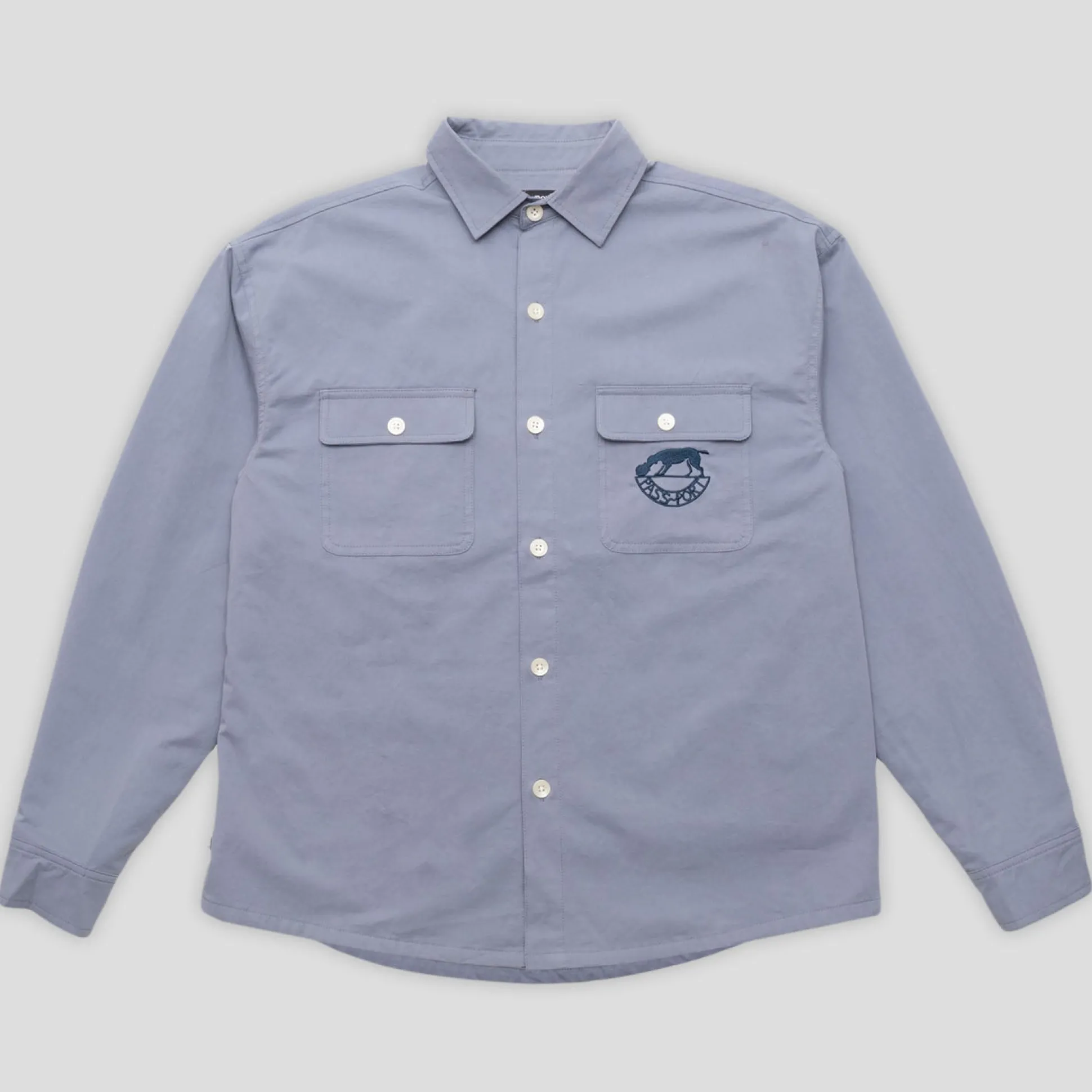 Pass~Port Fretworks Vineyard Shirt Long-sleeve - Steel Blue
