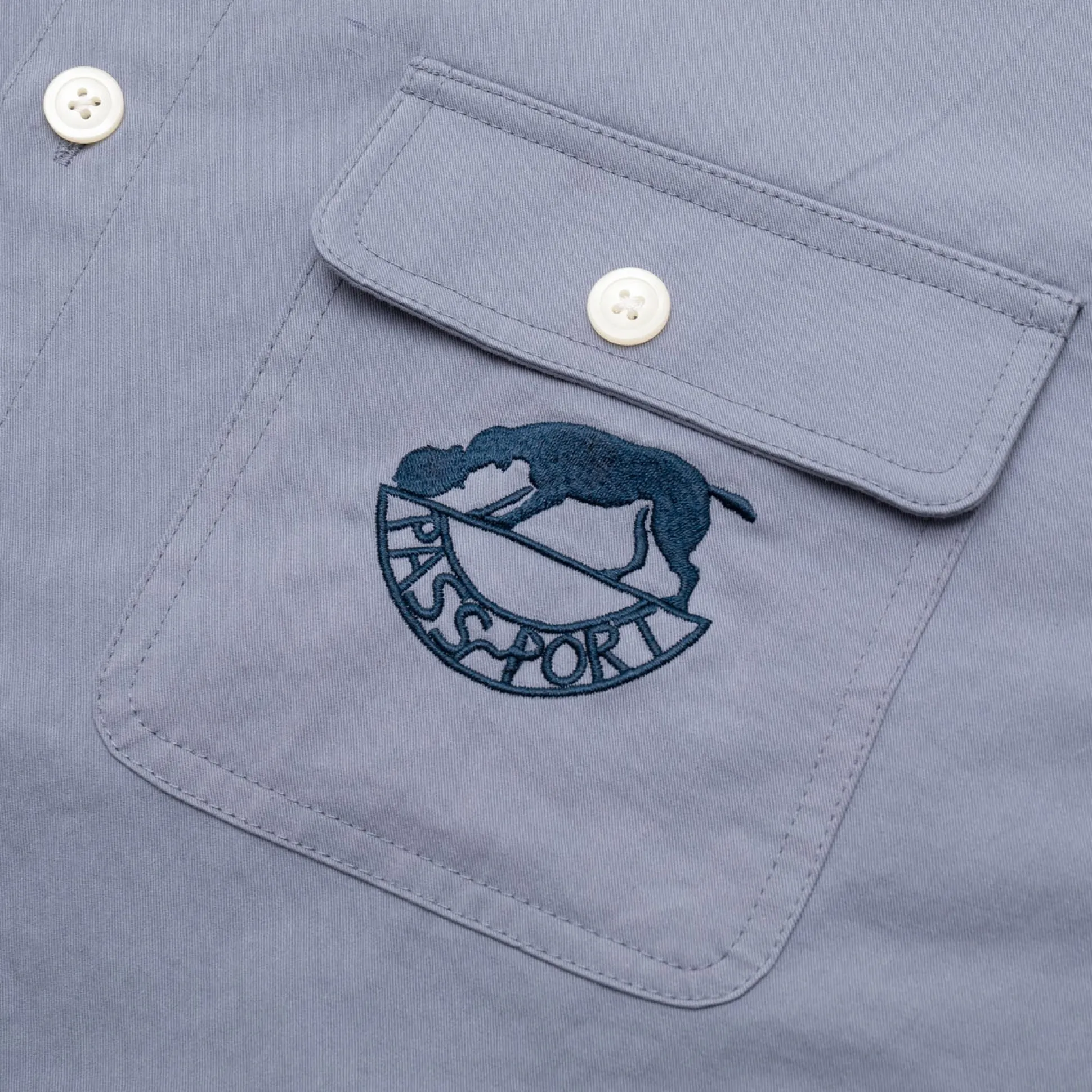 Pass~Port Fretworks Vineyard Shirt Long-sleeve - Steel Blue