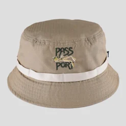 Pass~Port Frog Lure Anglers Bucket Hat - Khaki