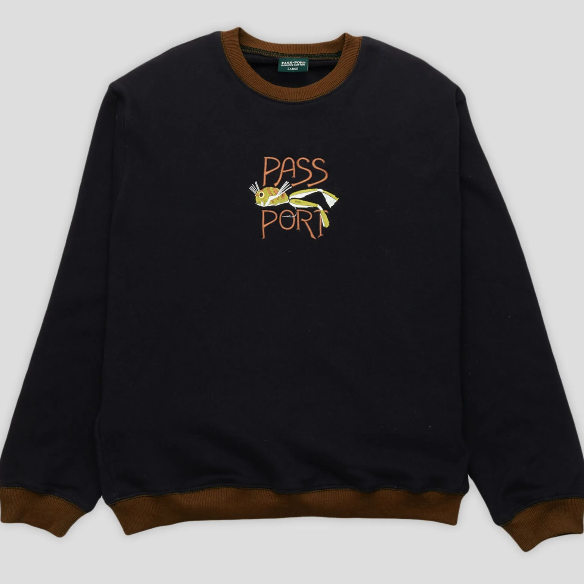 Pass~Port Frog Lure Organic Fleece Sweater - Black