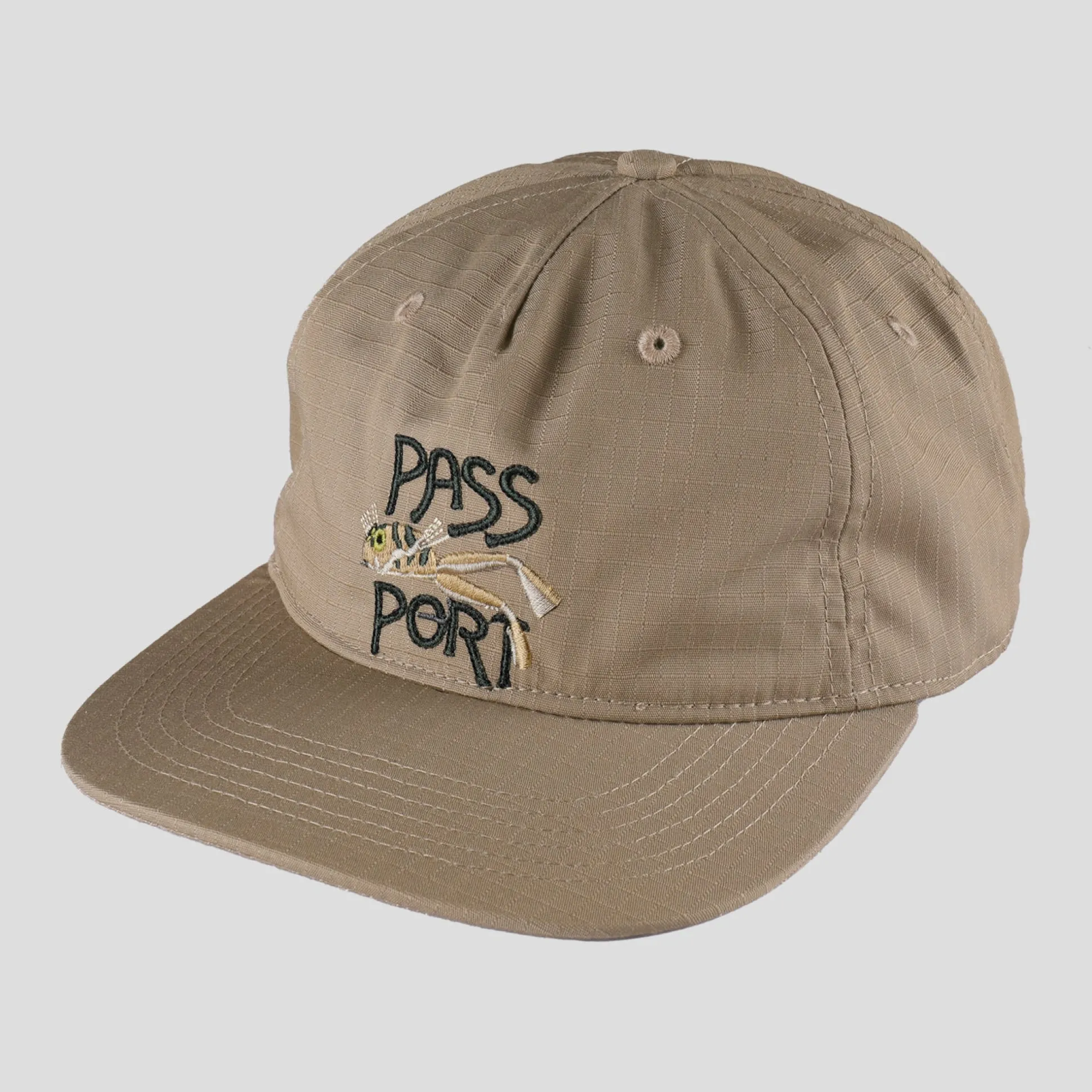 Pass~Port Frog Lure Ripstop Workers Cap - Khaki