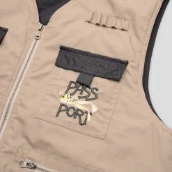 Pass~Port Frog Lure Ripstop Fishing Vest - Khaki