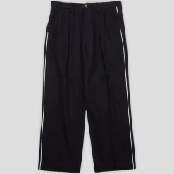 Pass~Port Herringbone Leagues Club Side Stripe Pant - Black / White St