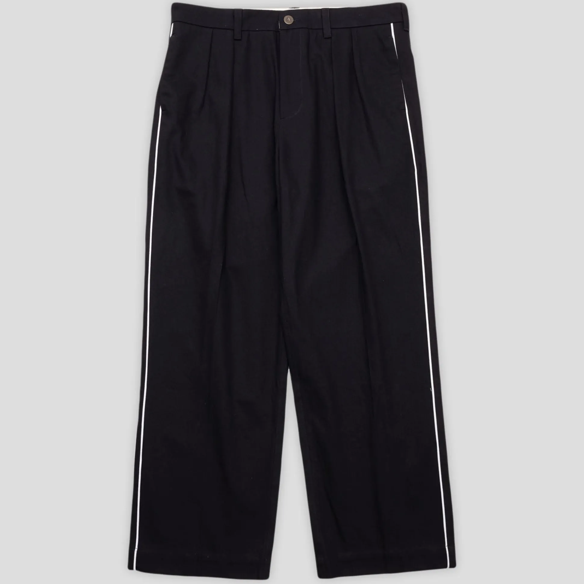 Pass~Port Herringbone Leagues Club Side Stripe Pant - Black / White St