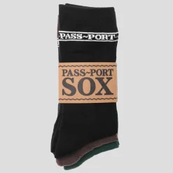 Pass~Port Hi Sox 3-Pack - Black / Forest Green / Brown