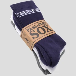 Pass~Port Hi Sox 3-Pack - Navy / White / Grey