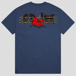 Pass~Port Red Flag Tee - Harbour Blue