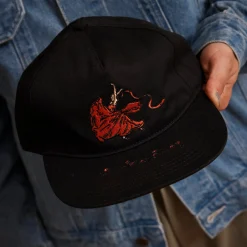Pass~Port Red Flag Workers Cap - Black