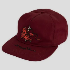 Pass~Port Red Flag Workers Cap - Maroon