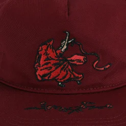 Pass~Port Red Flag Workers Cap - Maroon