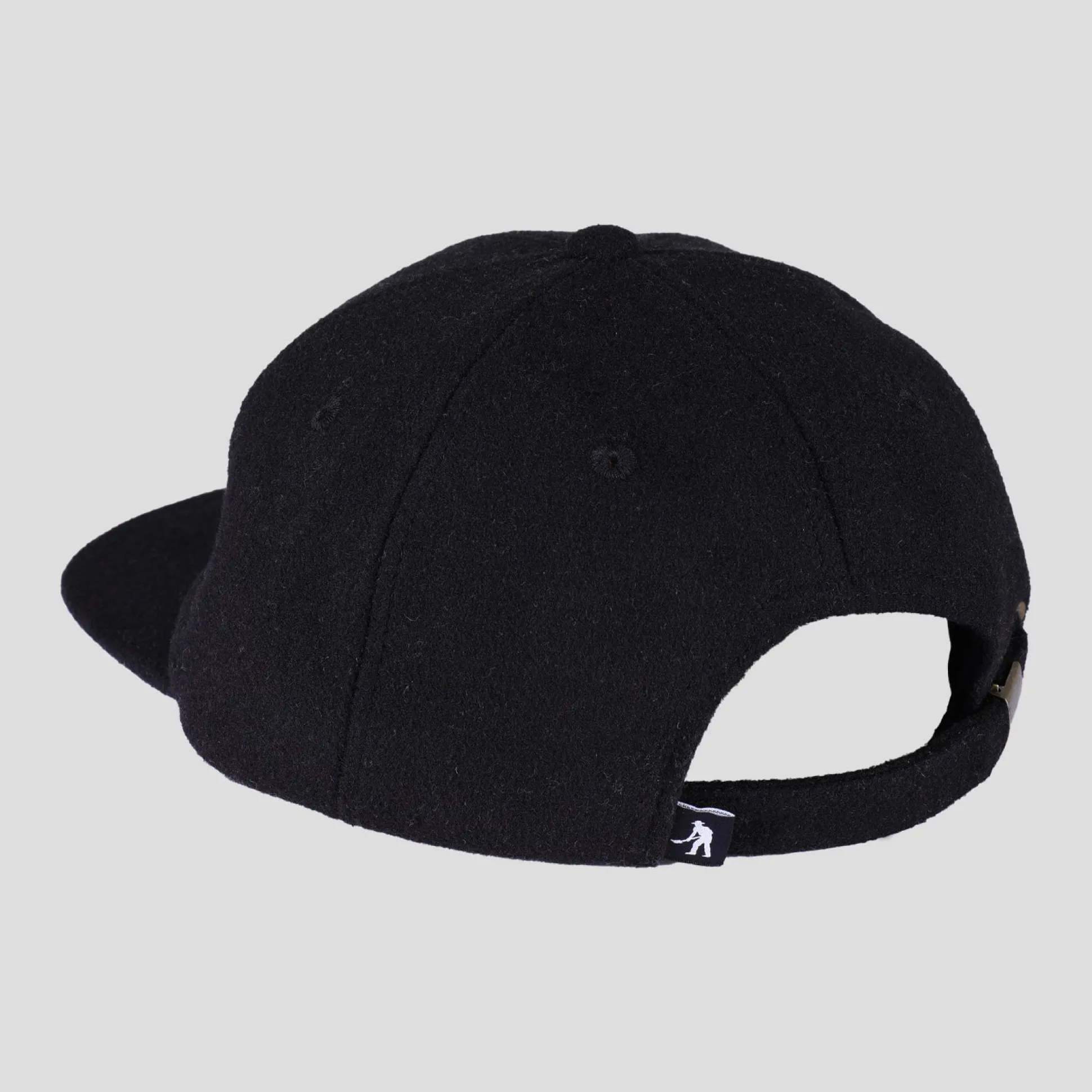 Pass~Port Stem Logo Woollen Casual Cap - Black