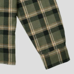 Pass~Port Stem Workers Check Shirt Long-Sleeve - Moss