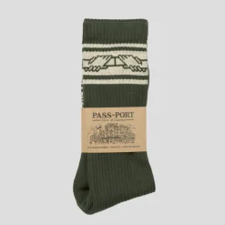 Pass~Port Store & Gallery Exclusive Inter~Solid Sox - Forest Green