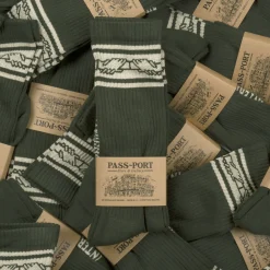 Pass~Port Store & Gallery Exclusive Inter~Solid Sox - Forest Green