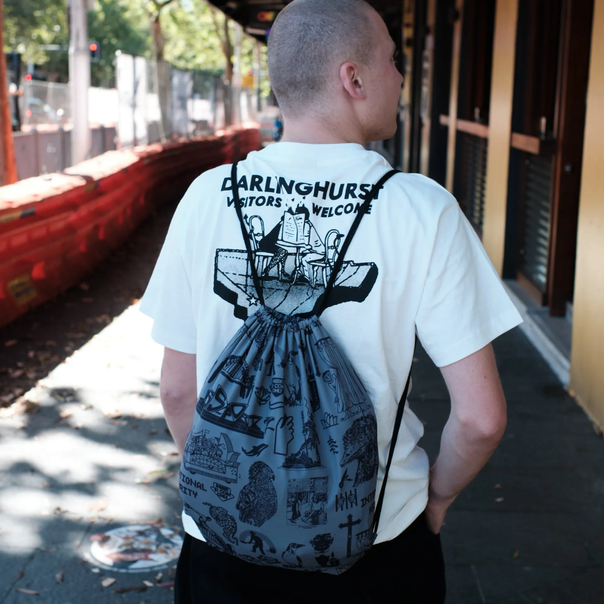 Pass~Port Store & Gallery Exclusive RPET Drawstring Bag - Grey
