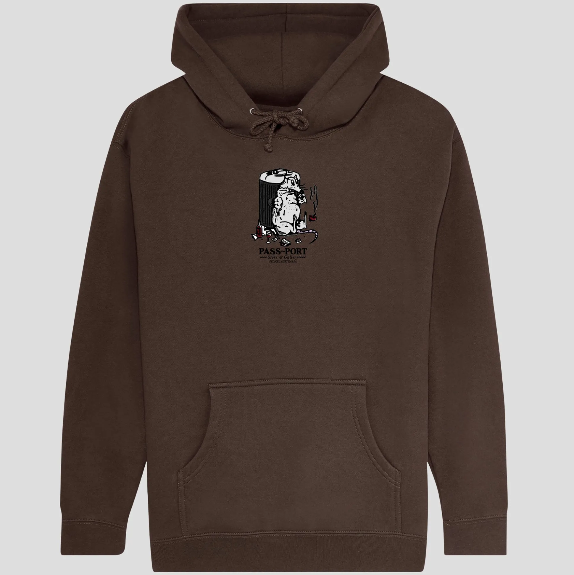 Pass~Port Store & Gallery Exclusive Bin Rat Hoodie - Bark