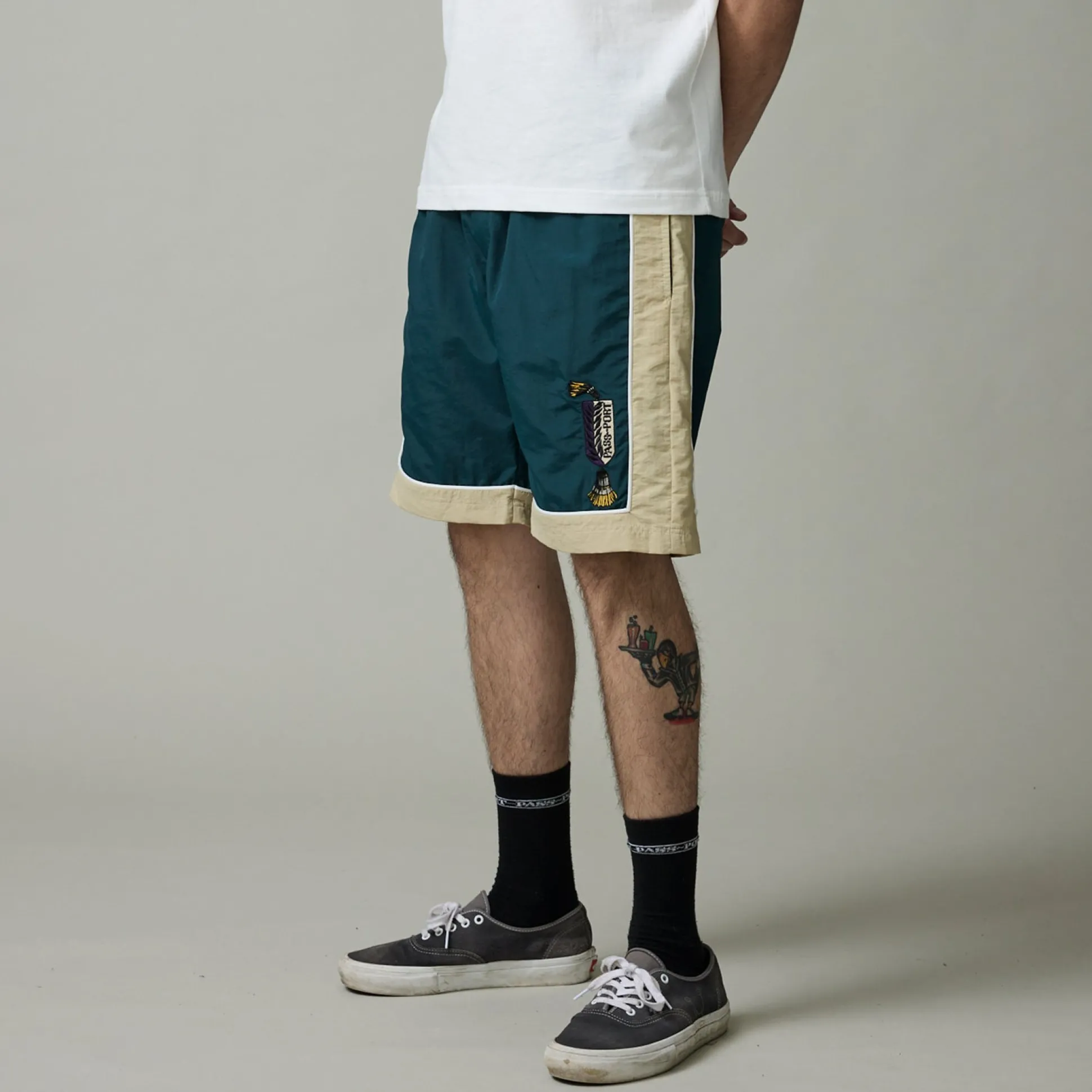 Pass~Port Tassle RPET Casual Short - Green / Cream