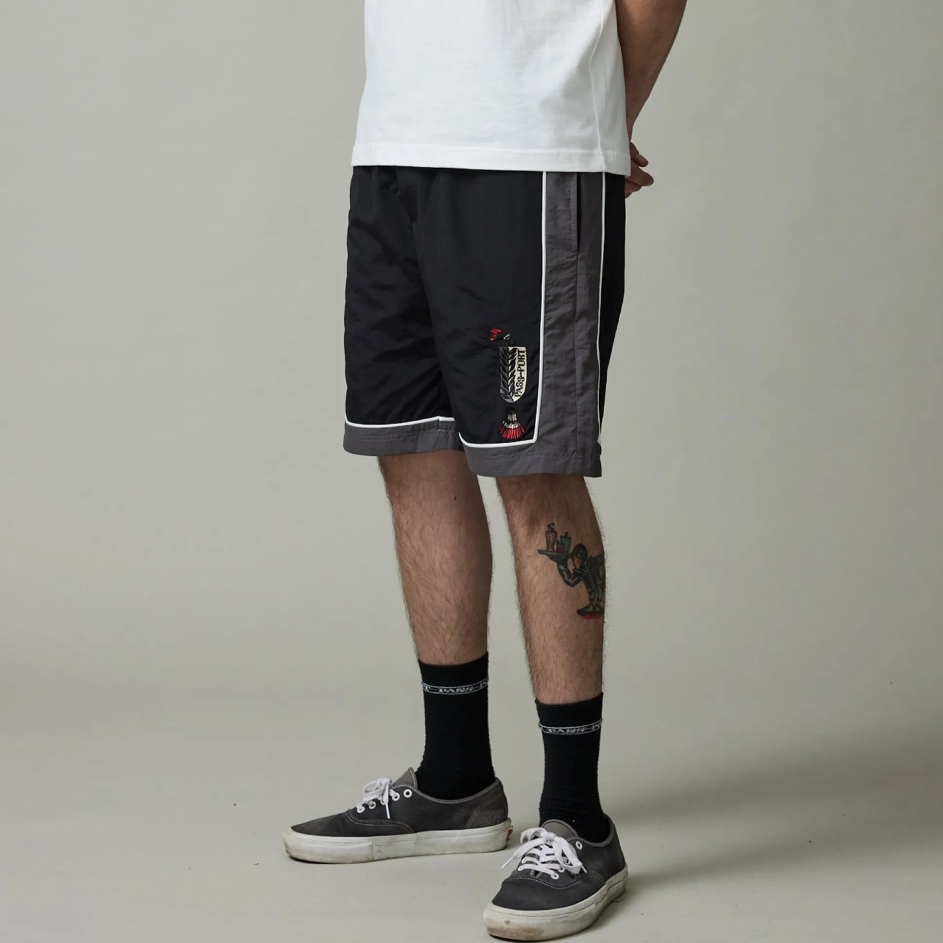 Pass~Port Tassle RPET Casual Short - Black / Grey