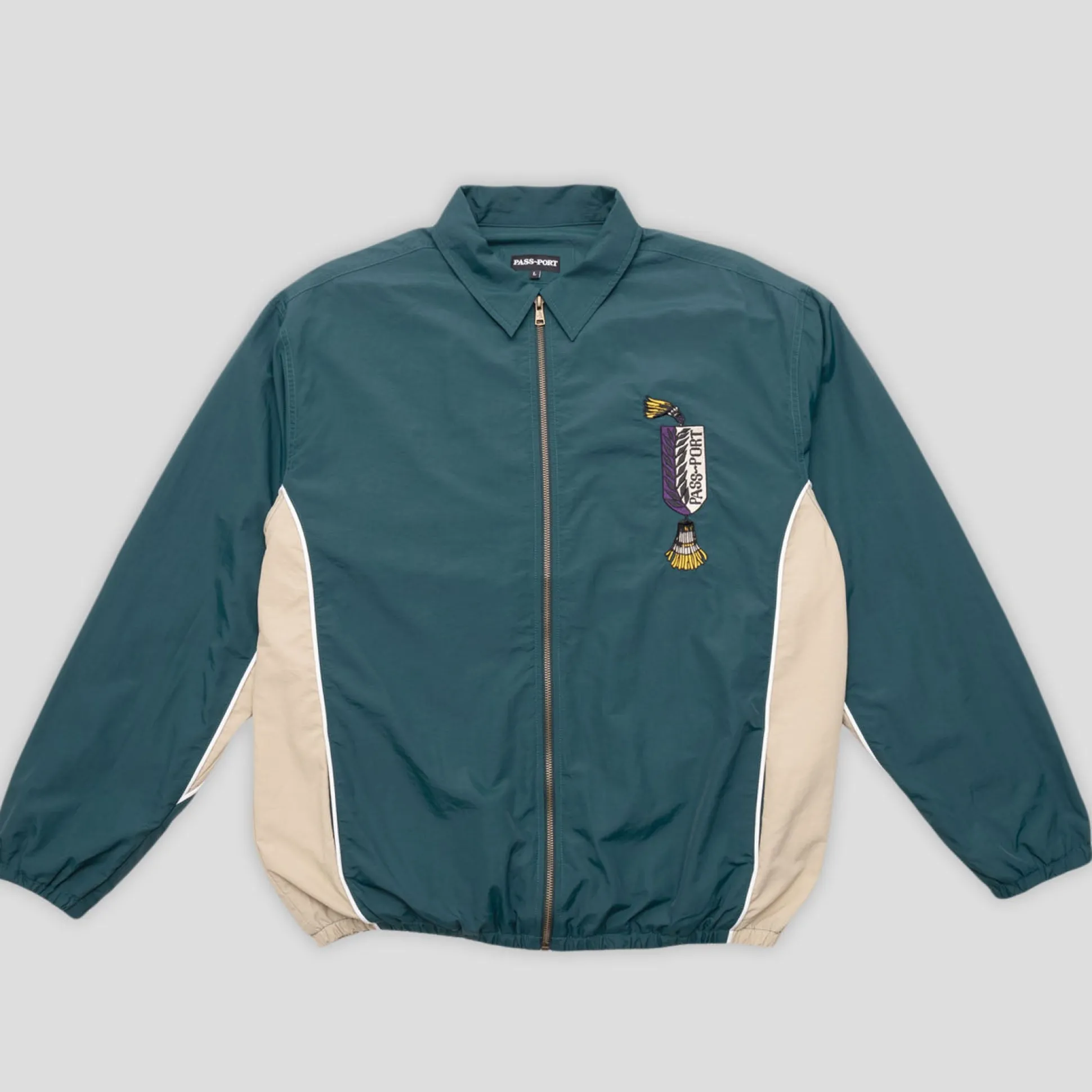 Pass~Port Tassle RPET Delivery Jacket - Green / Cream