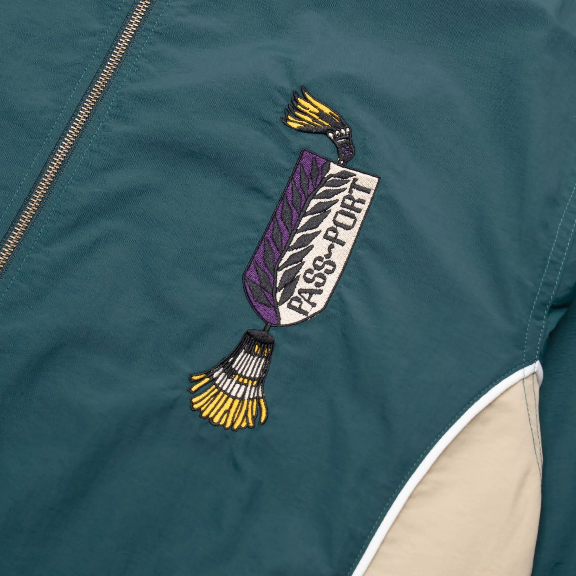 Pass~Port Tassle RPET Delivery Jacket - Green / Cream